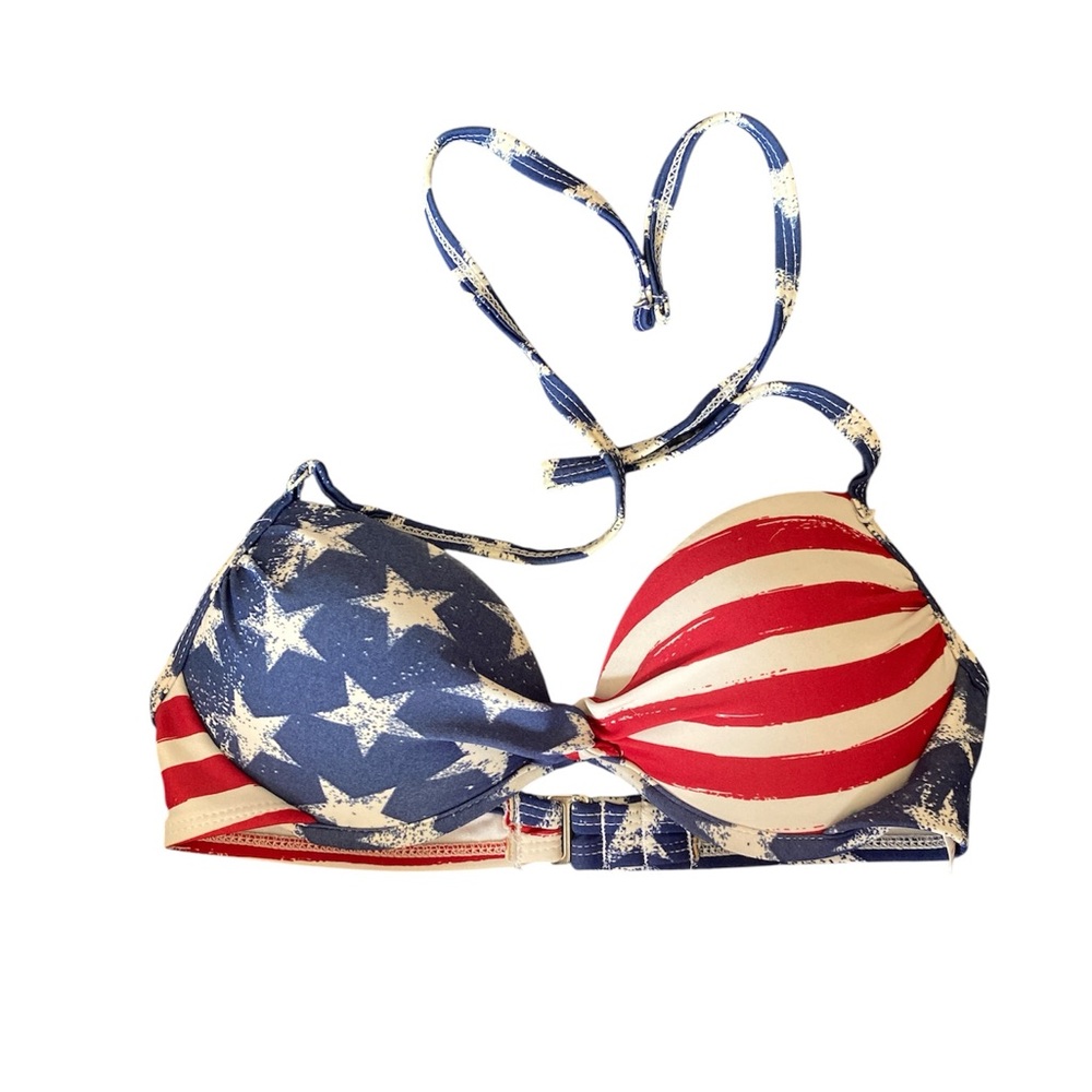 Xhilaration Junior’s American Flag Bikini Top